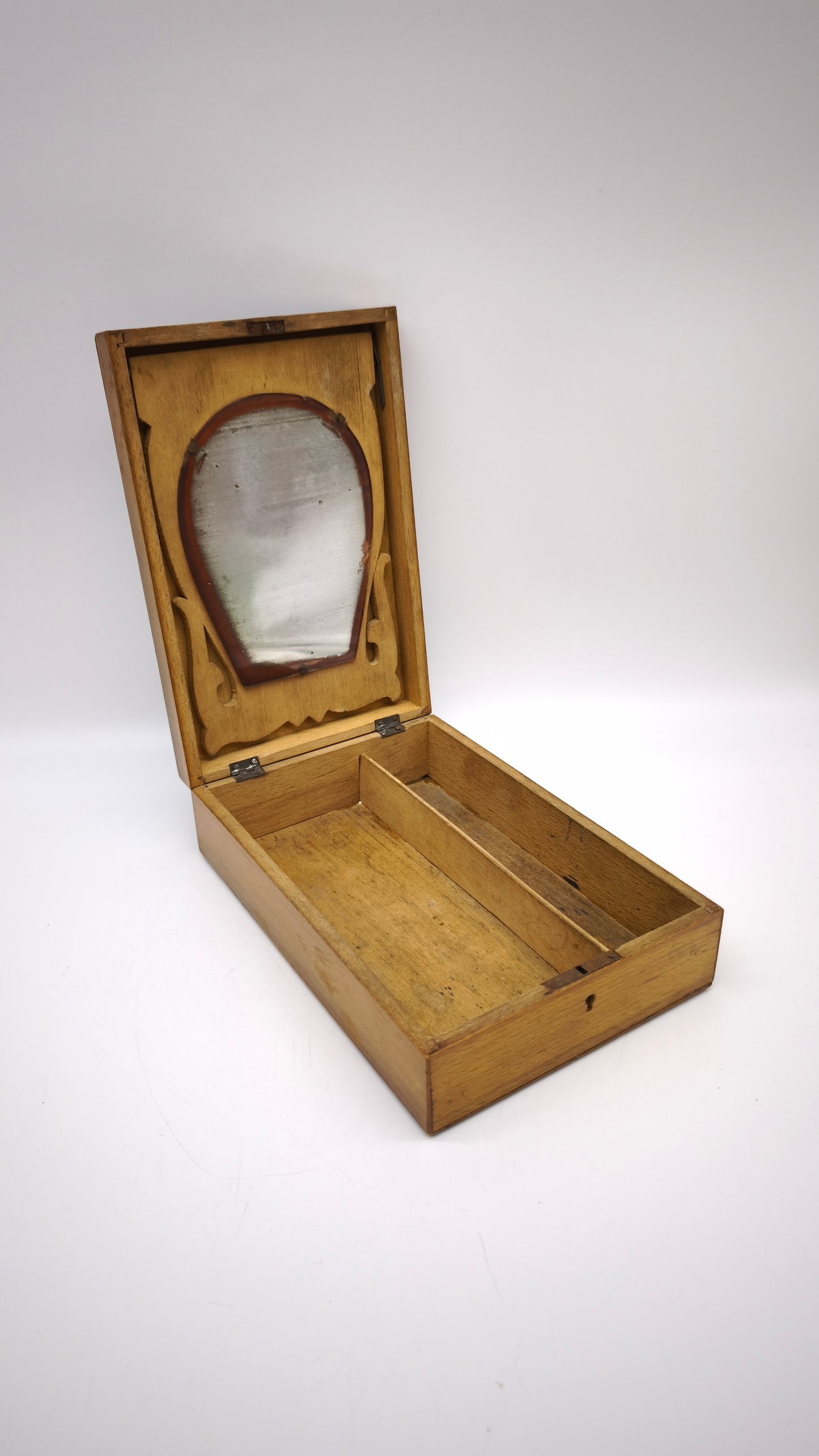 82692 Porta gioie in legno con specchio interno