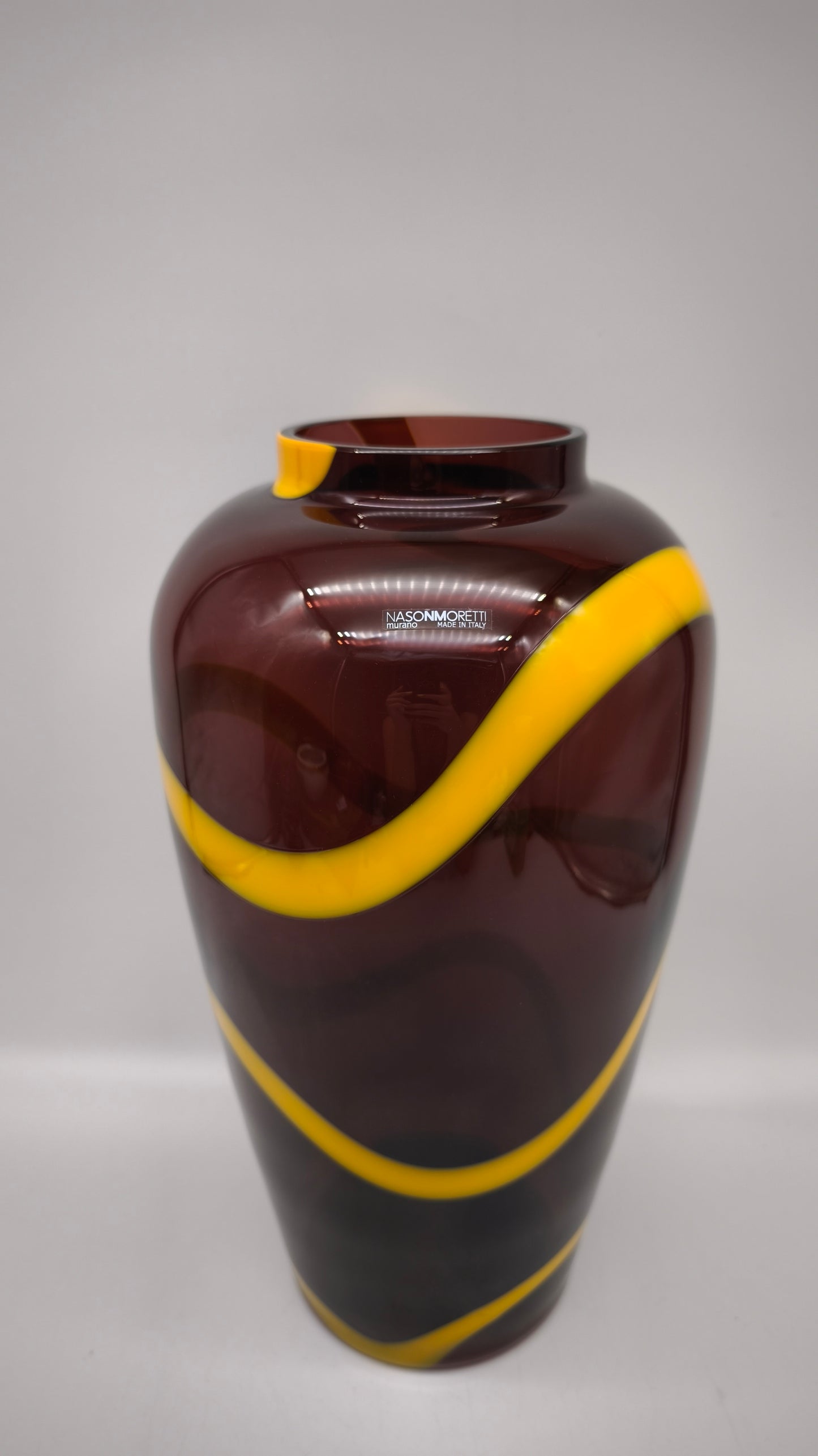 81836 Vaso Snake di Nason Moretti in vetro di Murano