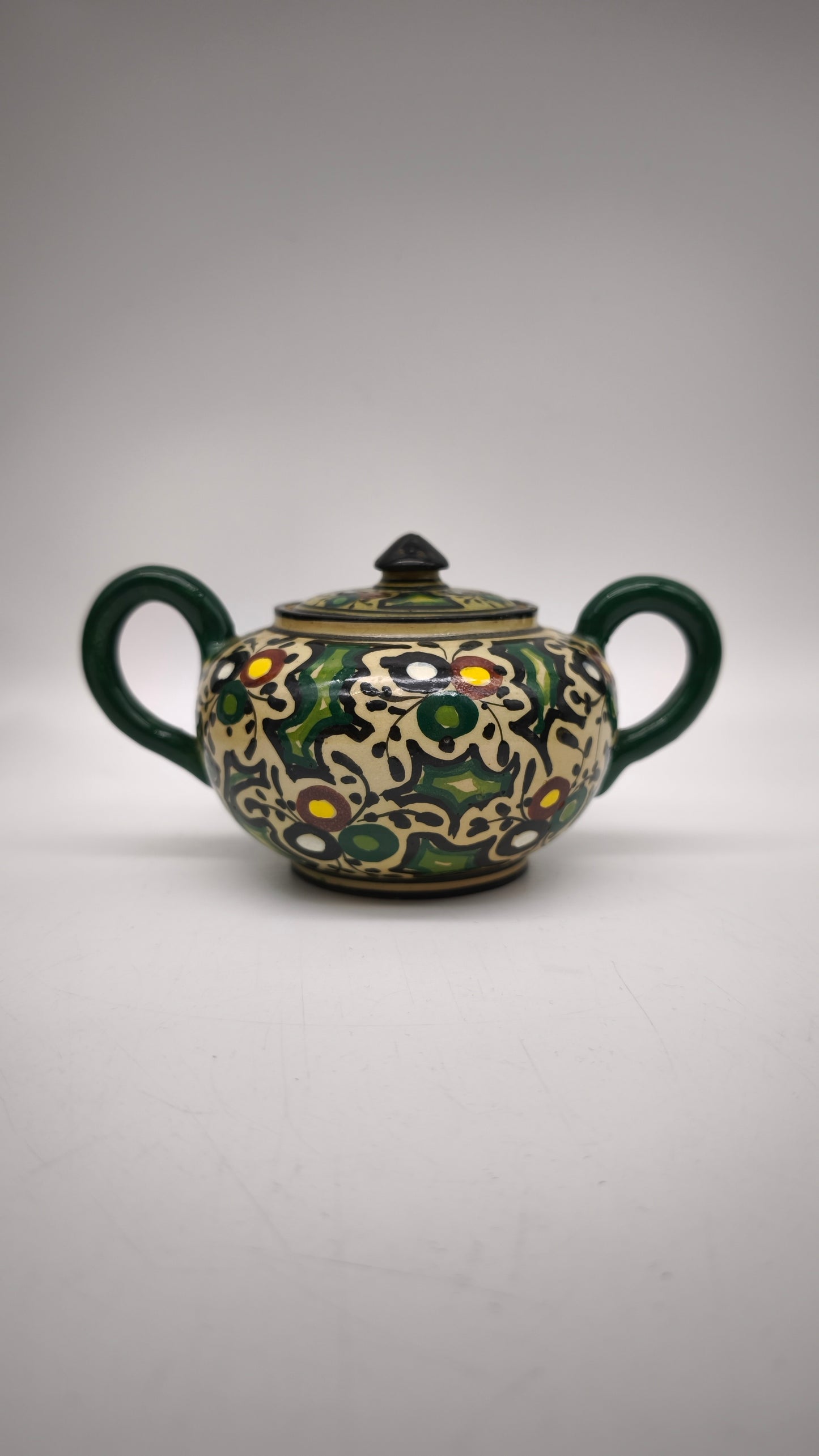 84098 Servizio da tè per 6 persone in ceramica dipinto a mano
