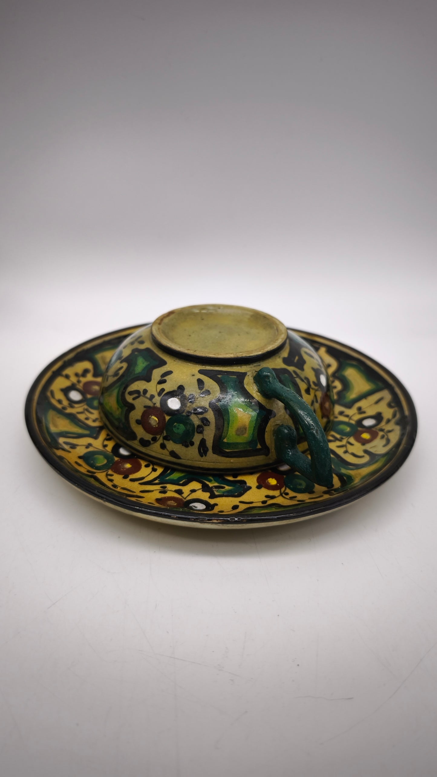 84098 Servizio da tè per 6 persone in ceramica dipinto a mano