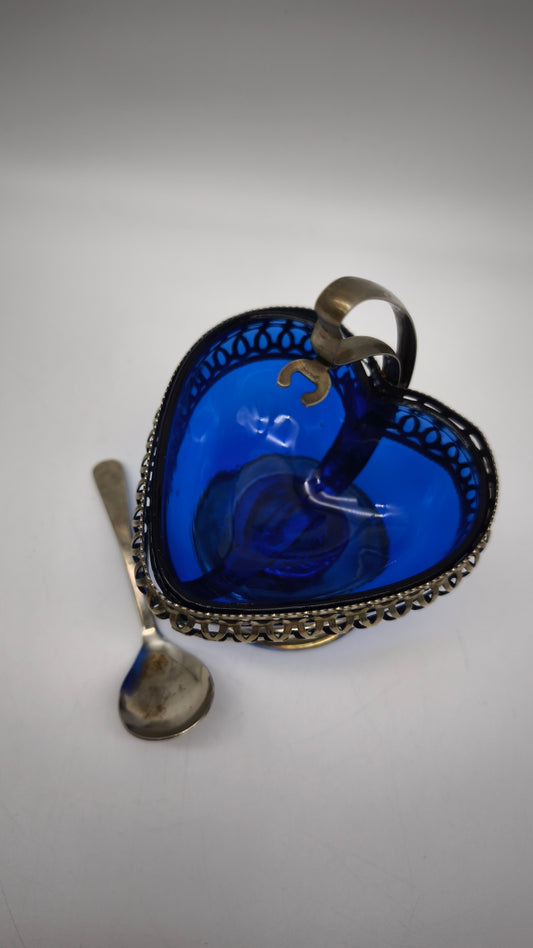 84126 Formaggera in vetro blu