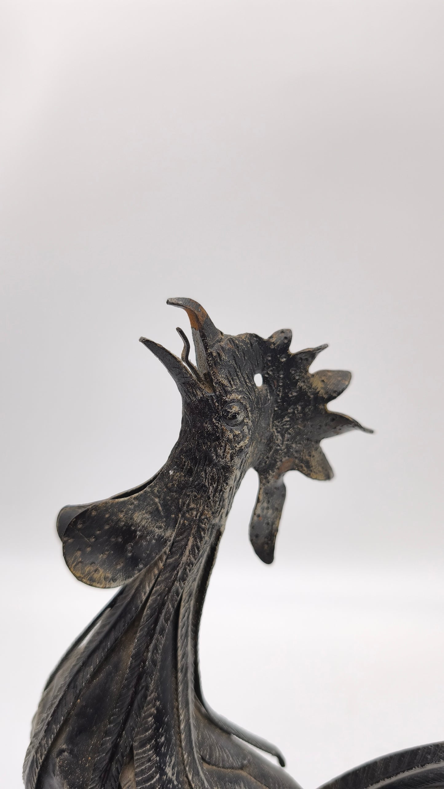 84396 Statua gallo in ferro lavorato