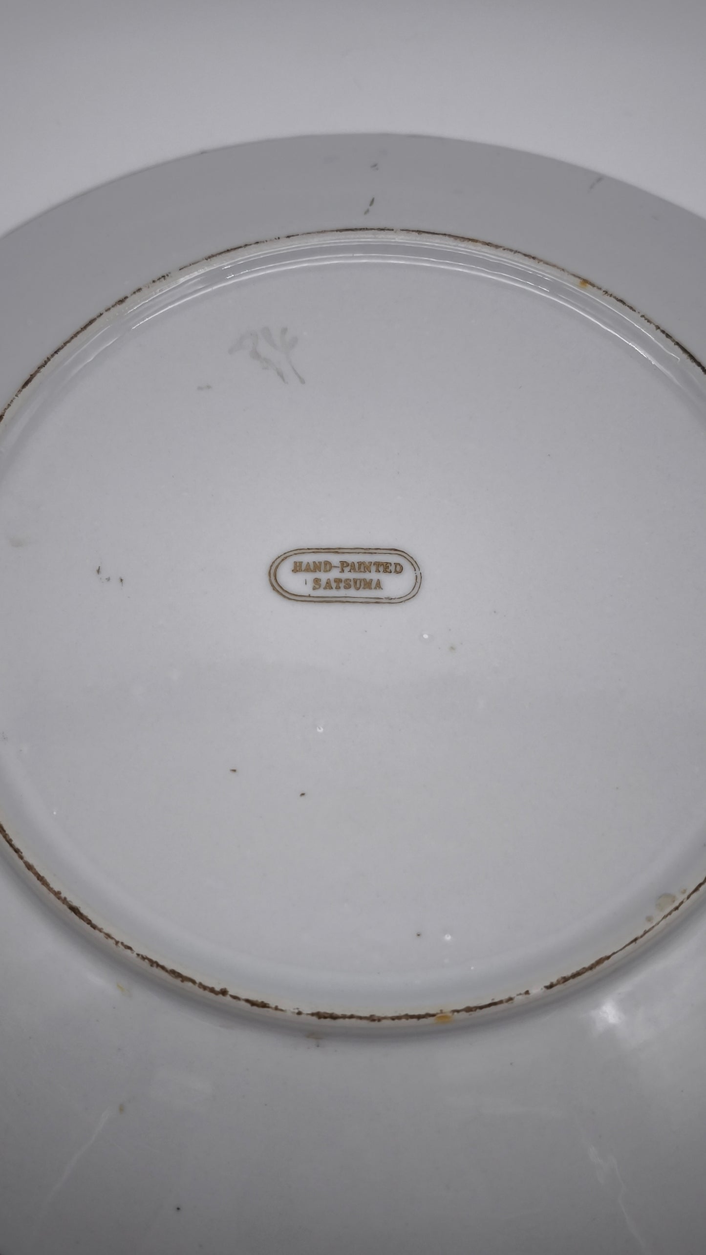 84296 Piatto decorativo dipinto a mano manifattura Satsuma