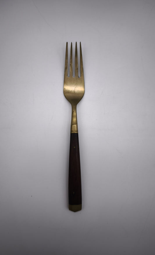 84565 Servizio posate n 12 persone 5 misure in legno e ottone