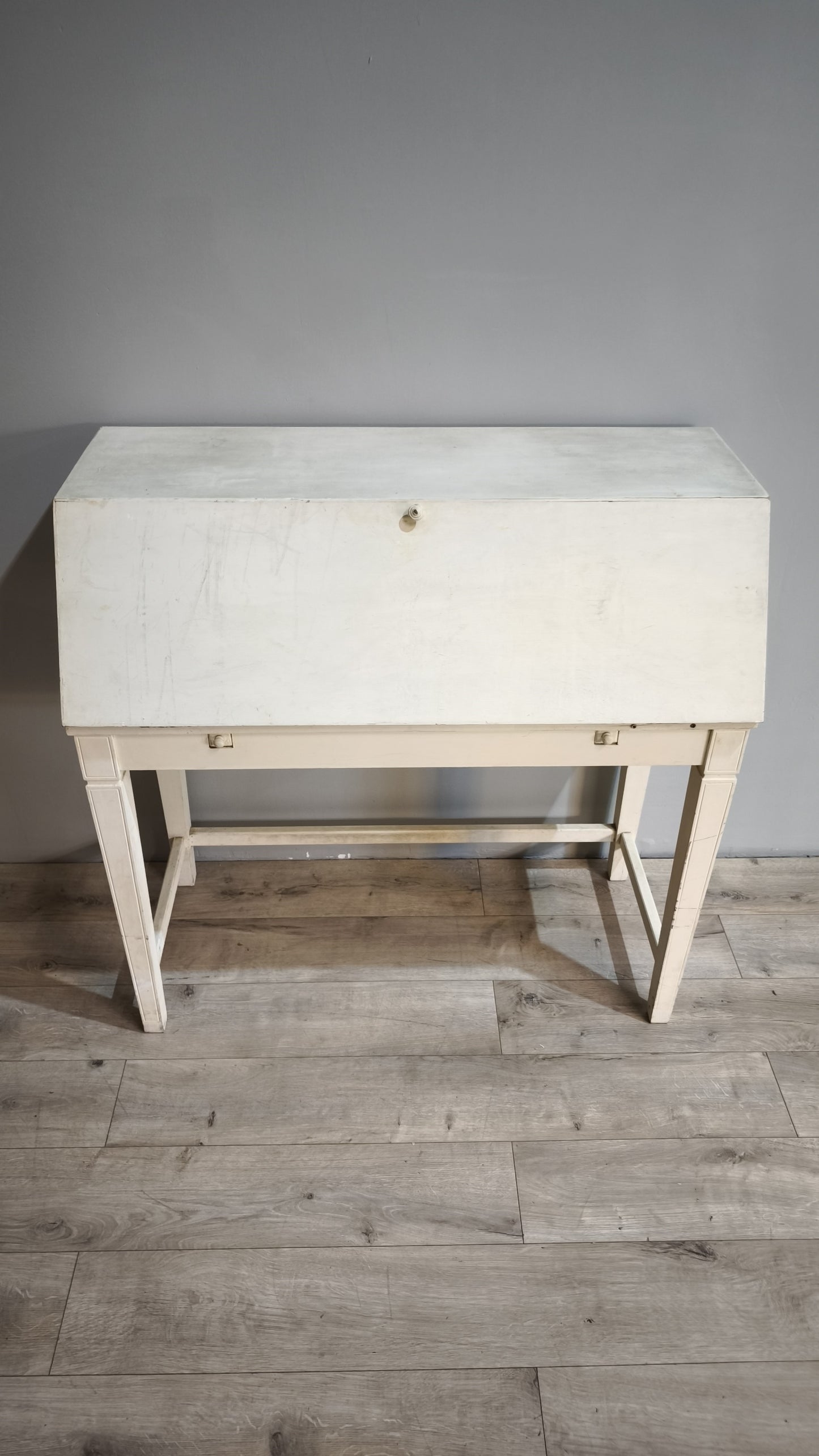 84621 Secretaire bianco in legno