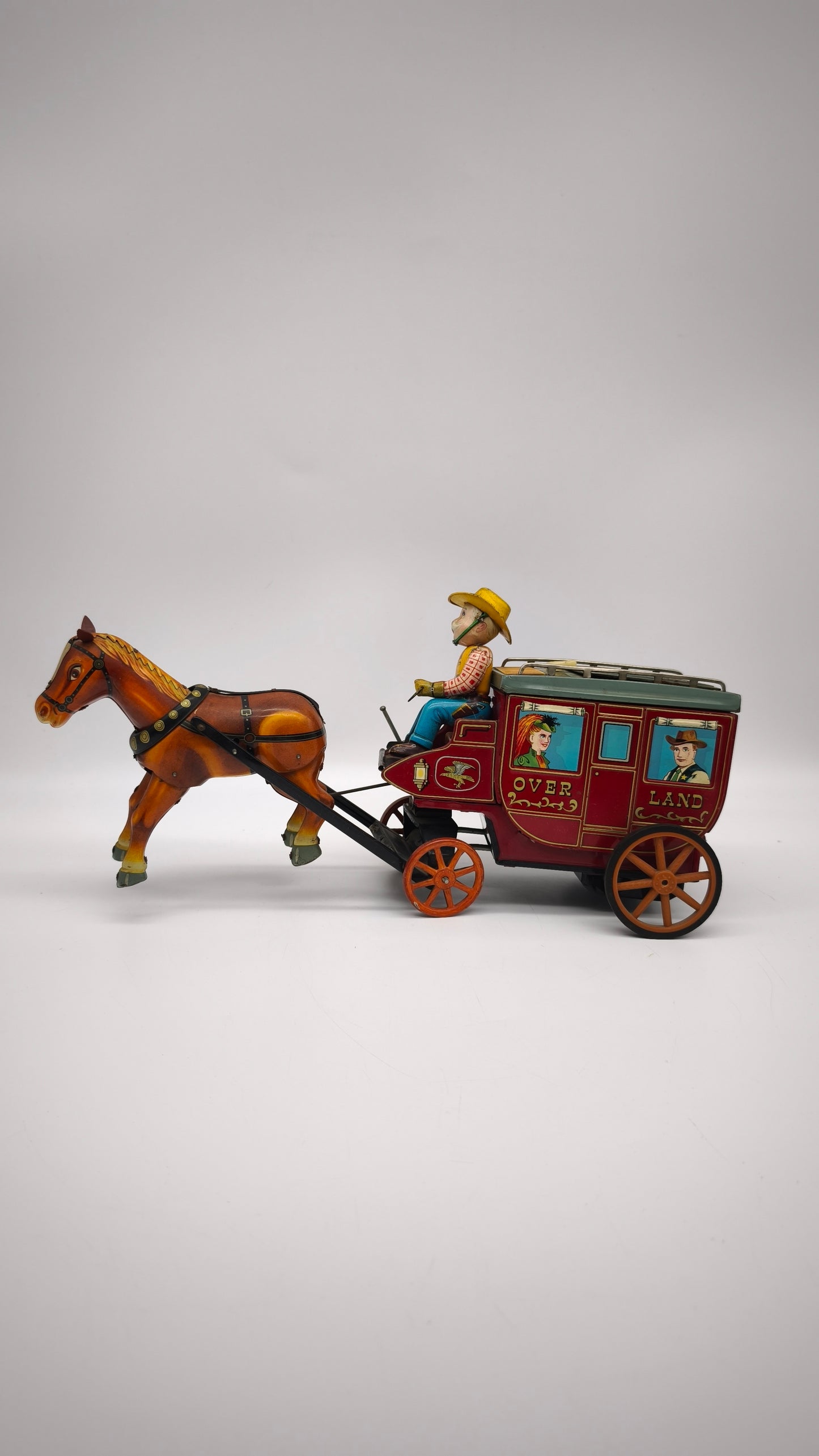 82992 Carrozza vintage in latta Cragstan Overland Stagecoach