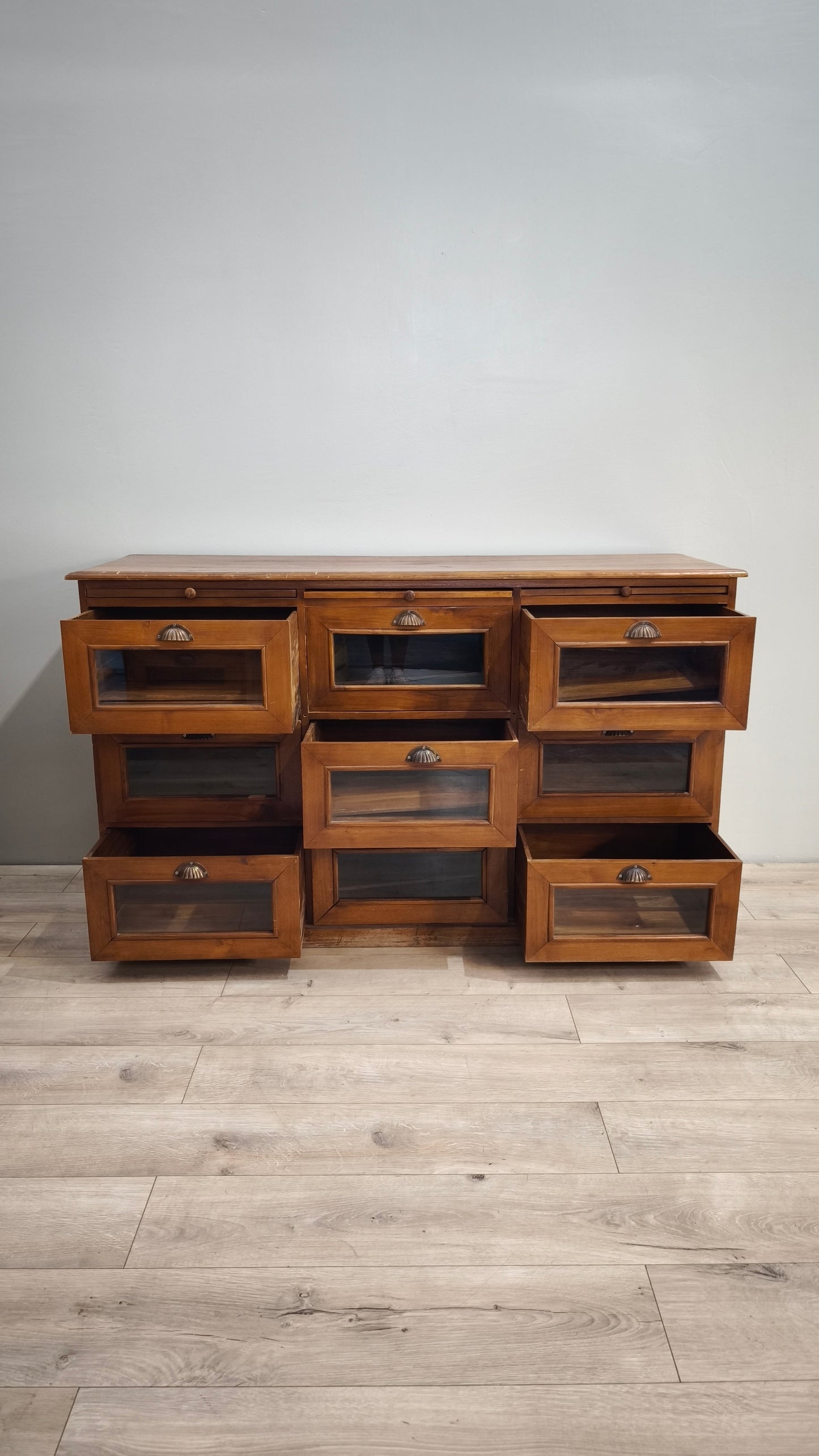 84844 Servante in legno massello di teak con cassetti e tiretti