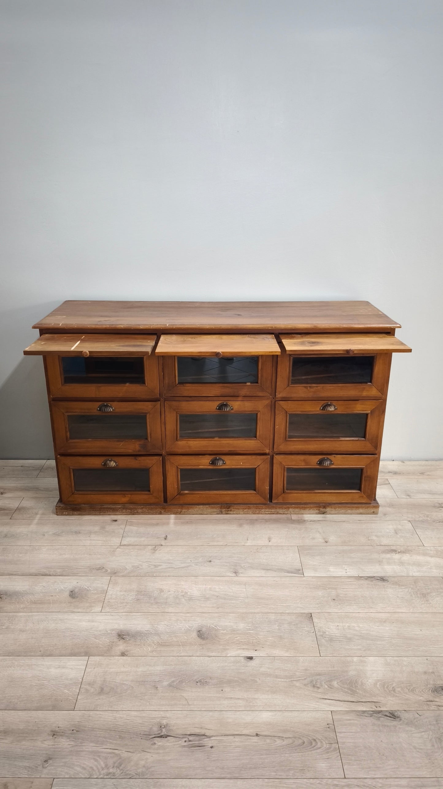 84844 Servante in legno massello di teak con cassetti e tiretti