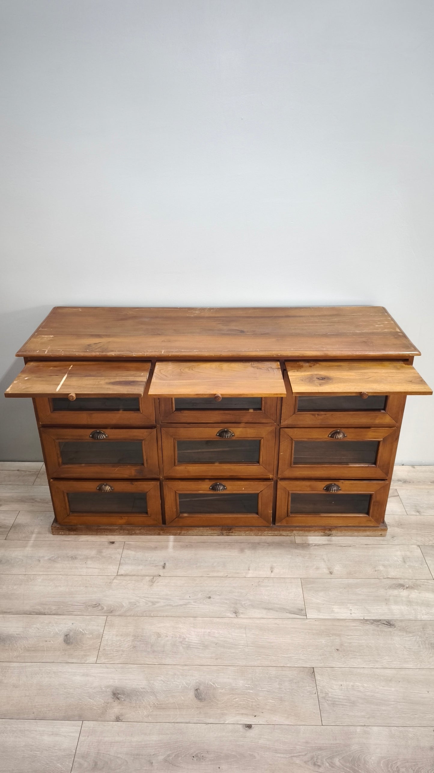 84844 Servante in legno massello di teak con cassetti e tiretti