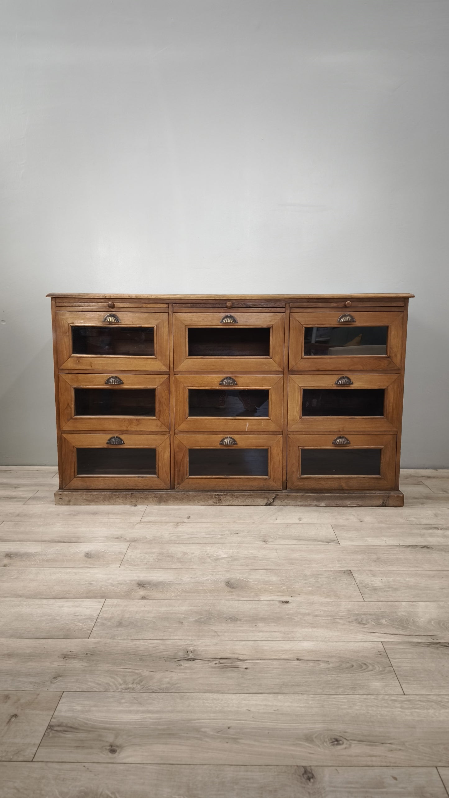 84844-2 Servante in legno massello di teak con cassetti e tiretti