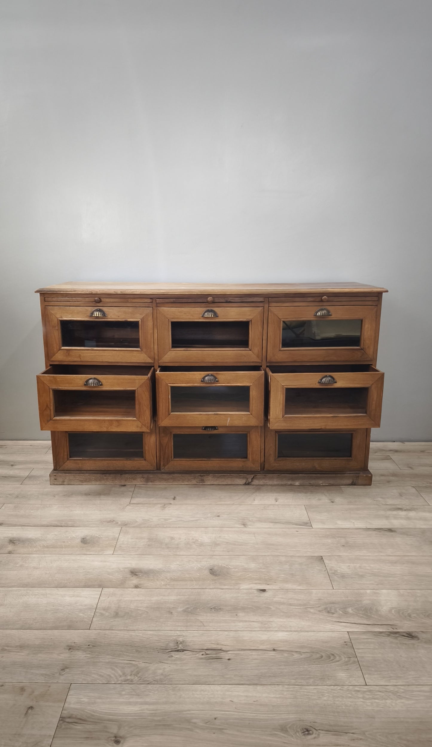 84844-2 Servante in legno massello di teak con cassetti e tiretti