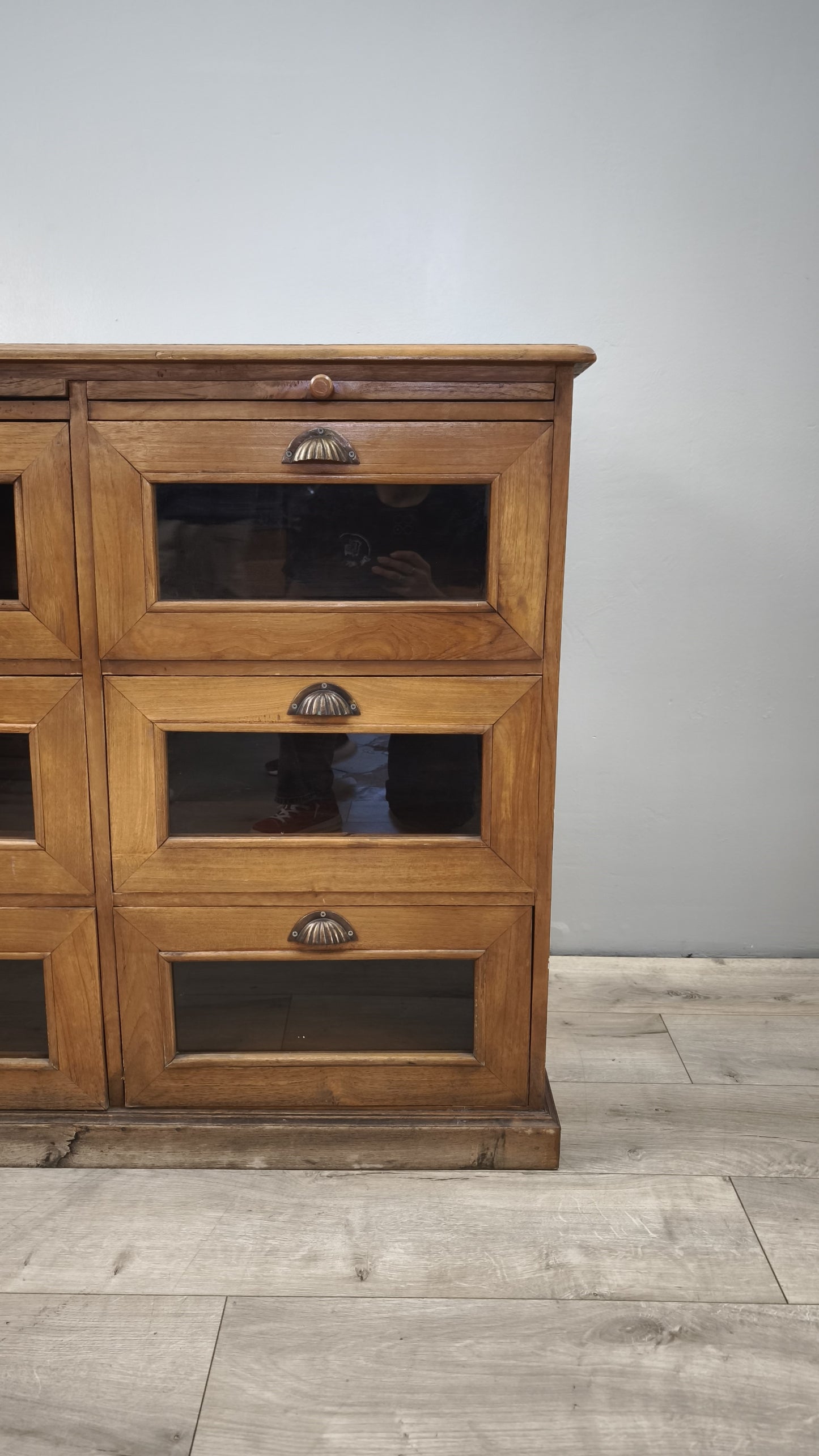84844-2 Servante in legno massello di teak con cassetti e tiretti