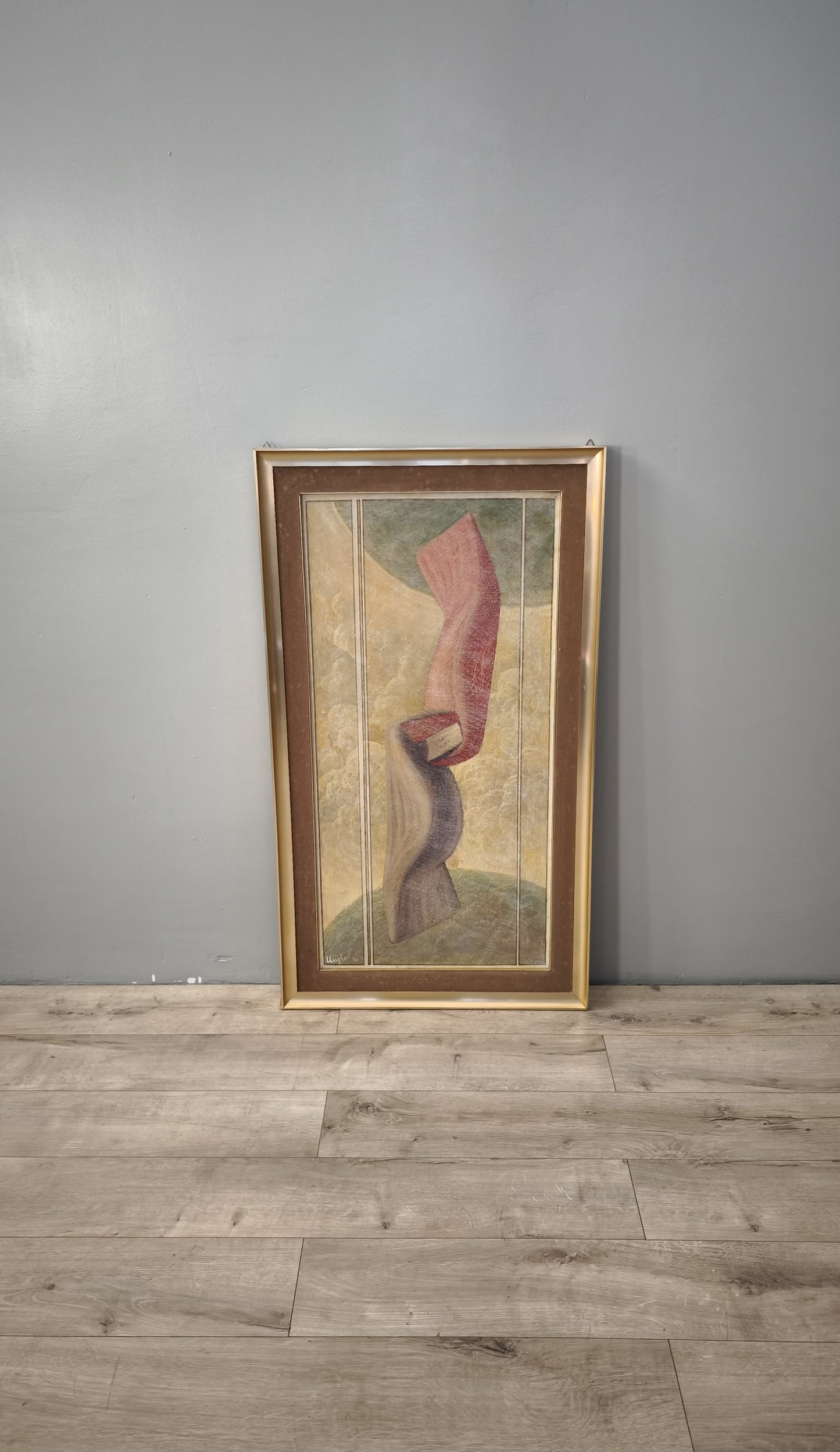 85048 Quadro Saverio Ungheri, 'L'amor che move il sole e l'altre stelle', tecnica mista su tela, 1965
