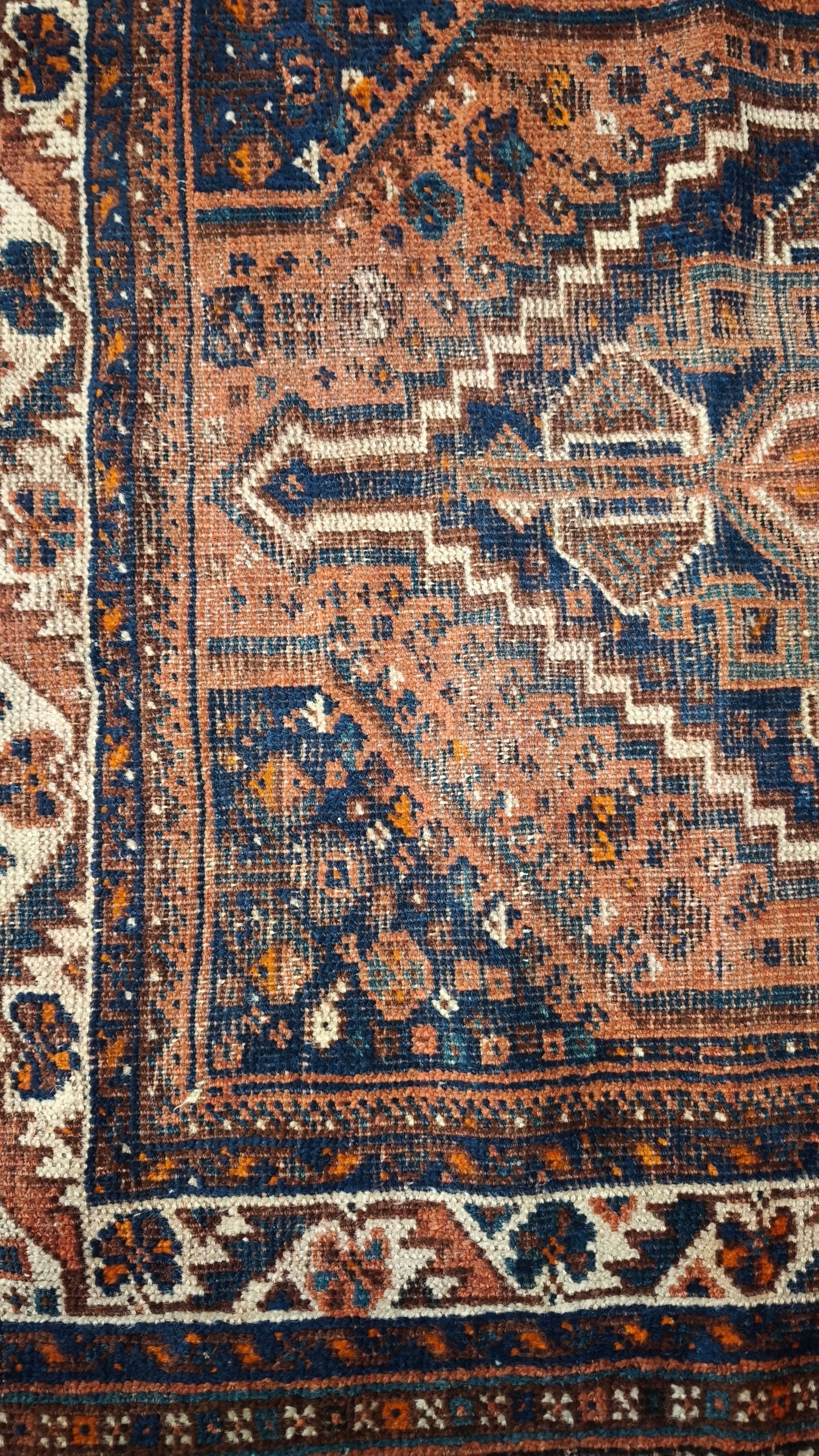 85277 Tappeto in fibra naturale con decorazione a motivo geometrico 116cm x 161cm