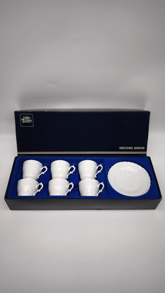 85516 Servizio da caffè per 6 persone vecchio Ginori manifattura di doccia