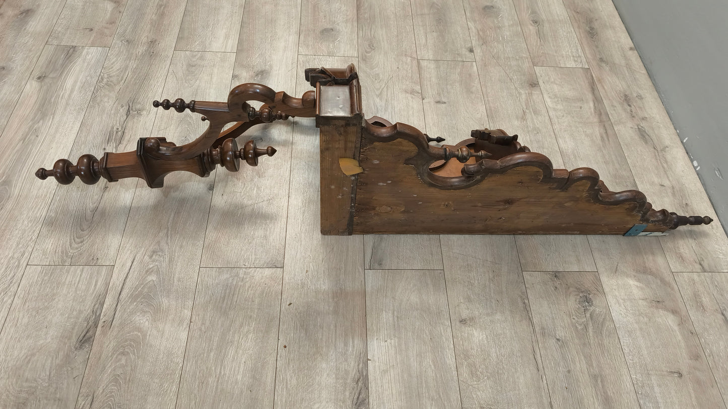 87082 Angoliera pensile in legno di noce