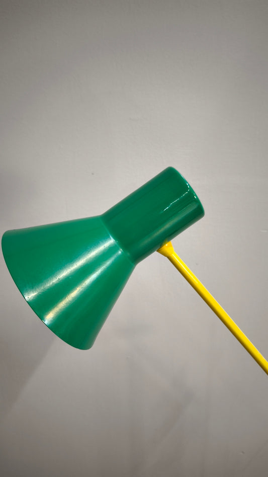 87753 Piantana anni '80 in metallo multicolor