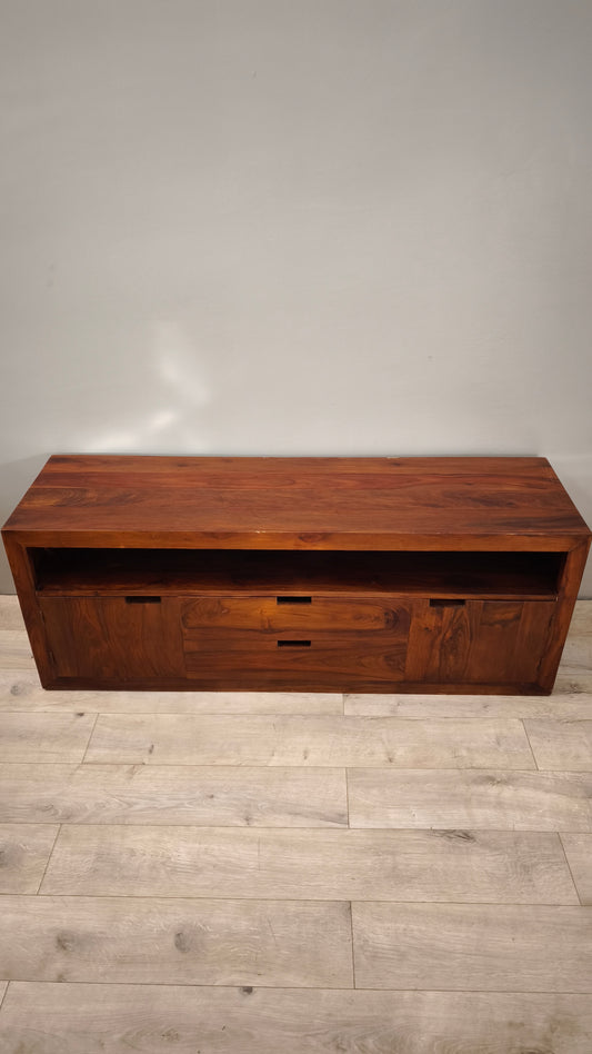 87907 Mobile porta Tv in teak, mango e sheesham