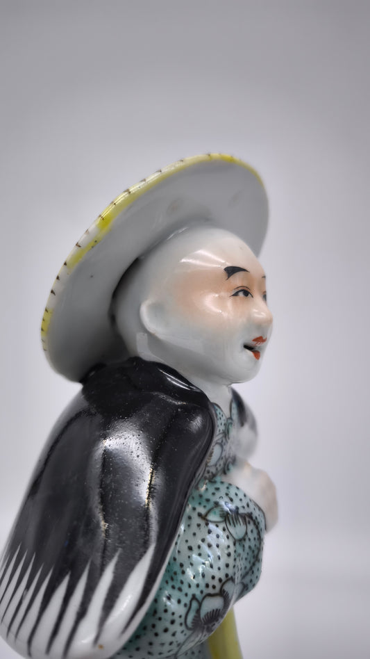 88099 Statuina viandante cinese in ceramica