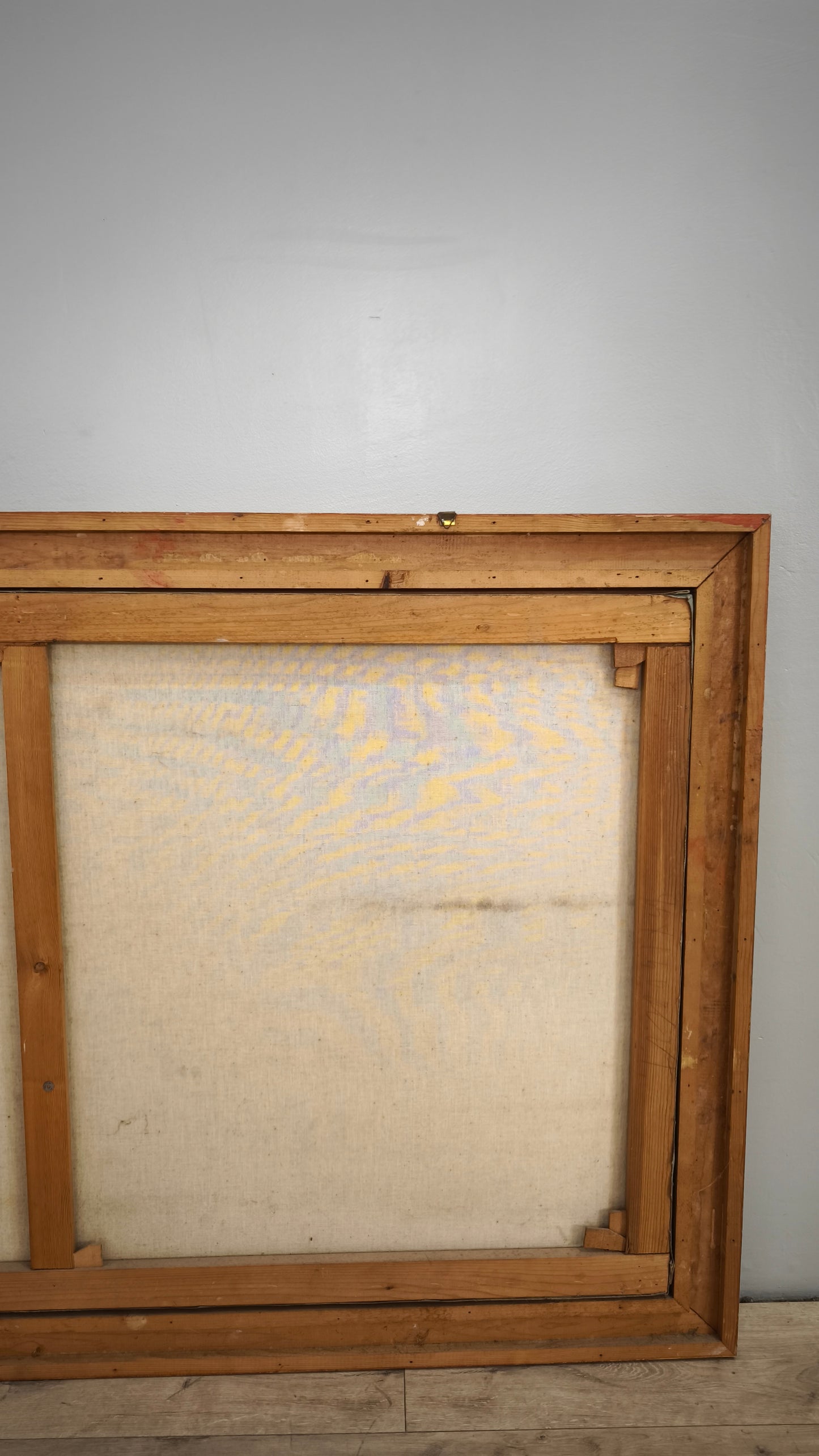 88265 Quadro dipinto su tela pescatore su scogliera