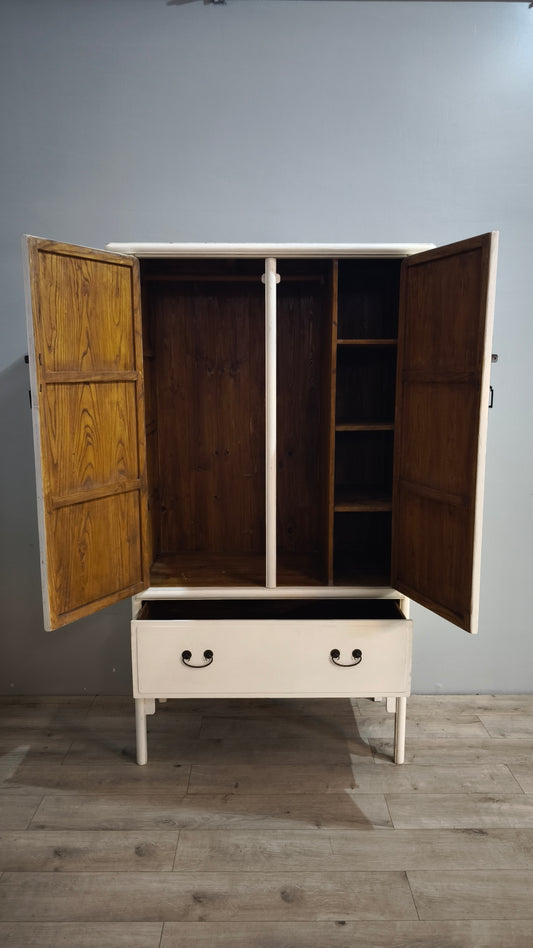 88708 Armadio in legno dipinto bianco stile cinese