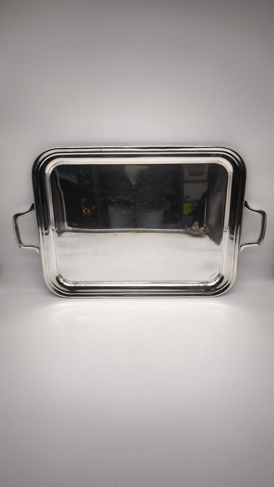89758 Vassoio silverplated Brogi con manici