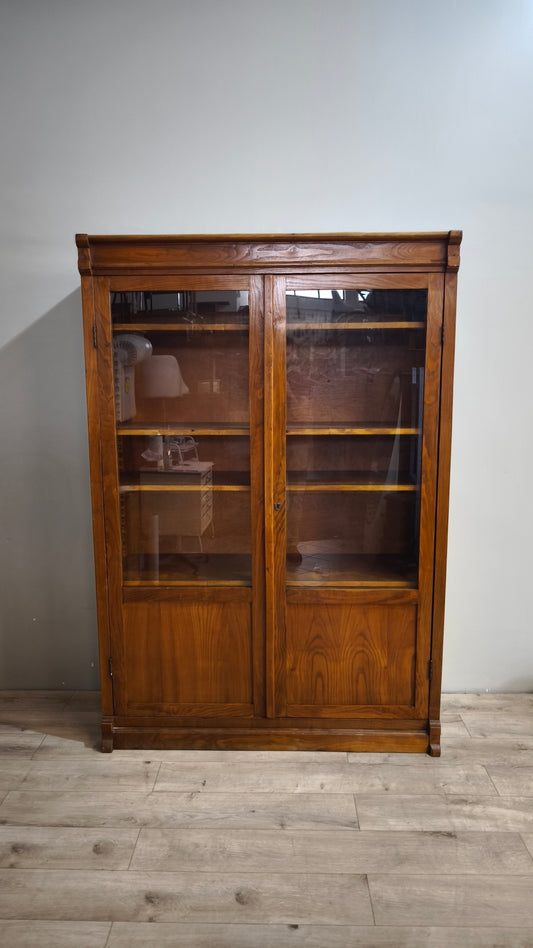 91723 Vetrina in legno massello di rovere