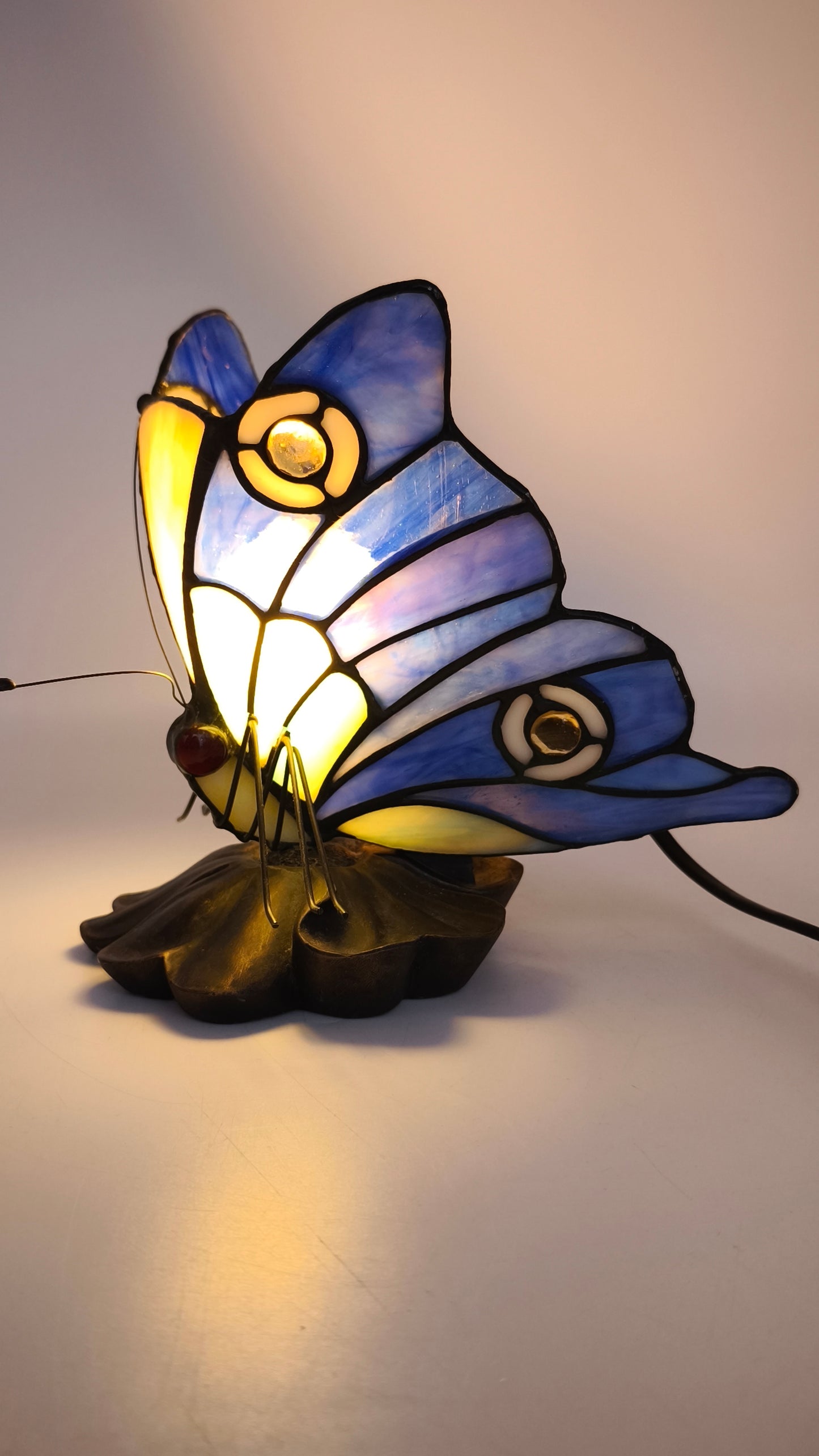 90717 Lampada da tavolo a farfalla stile Liberty