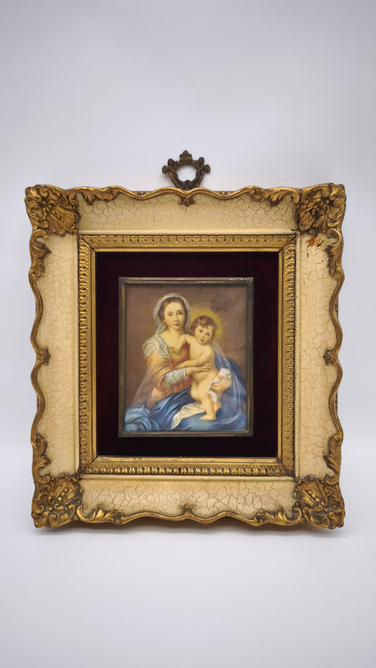 91299 Capezzale religioso Madonna con bambino