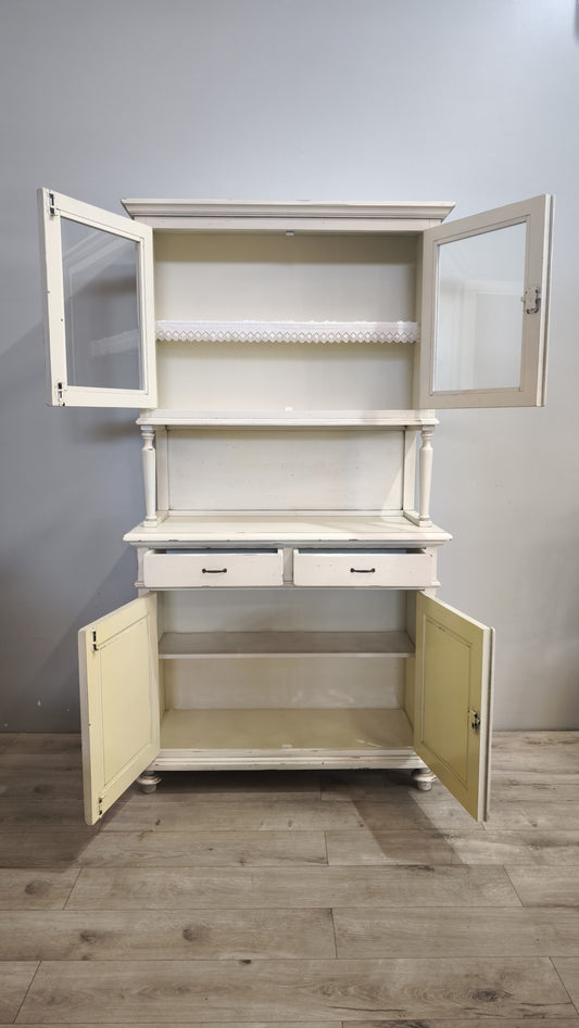 91060 Credenza in legno dipinta bianca