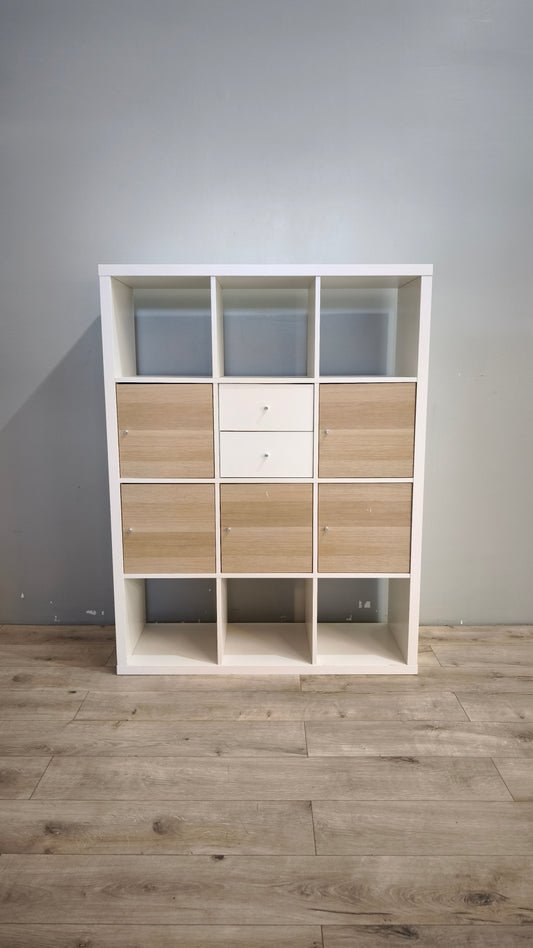 91827 Libreria Ikea Kallax bianca 12 cubi