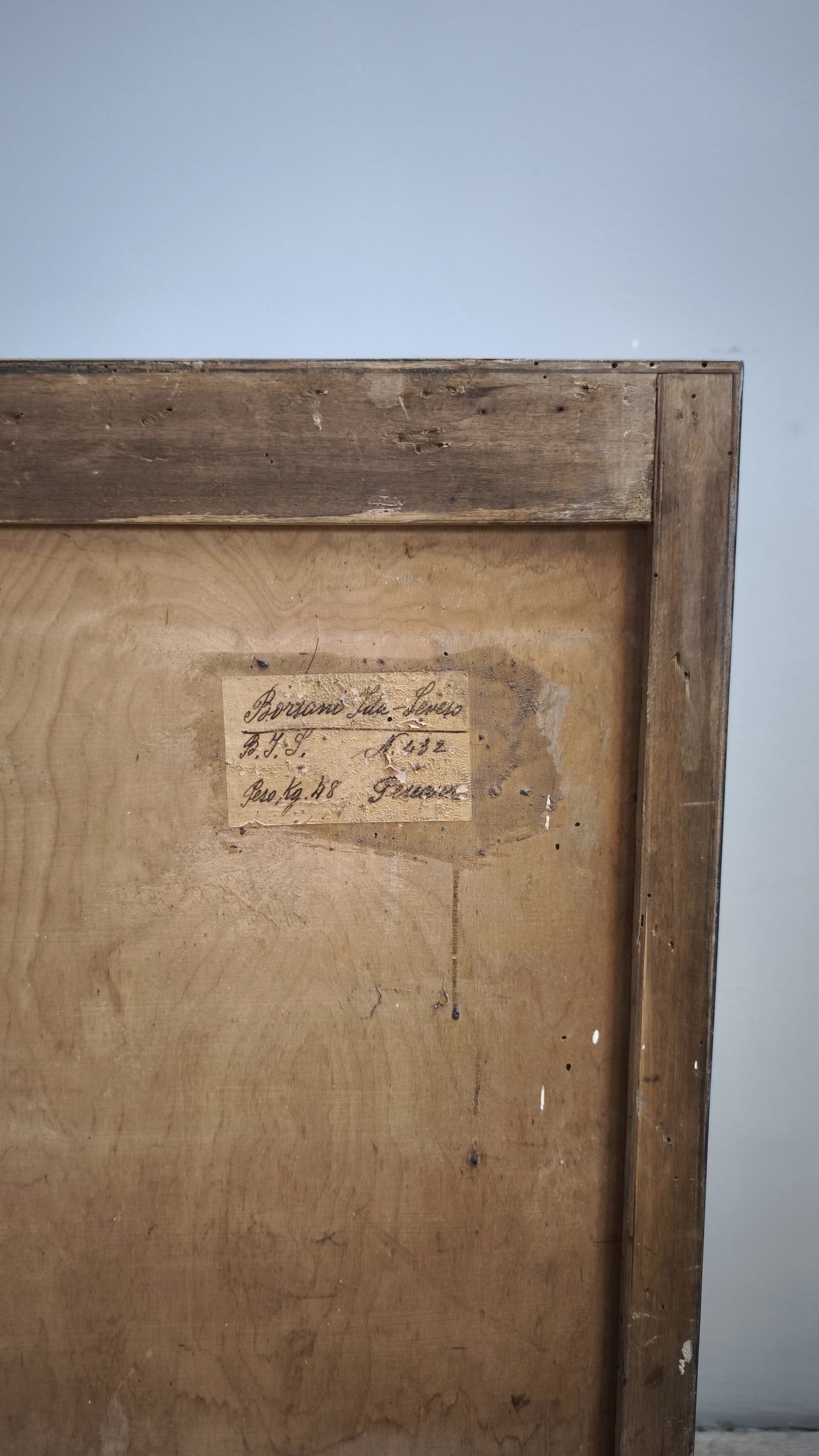 92380 Credenza quattro sportelli dipinta con piano in legno
