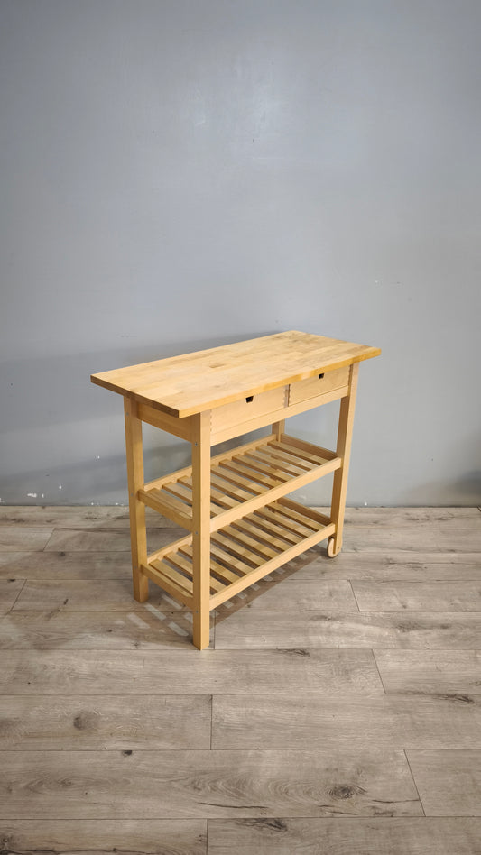 92488 Carrello Ikea in legno chiaro