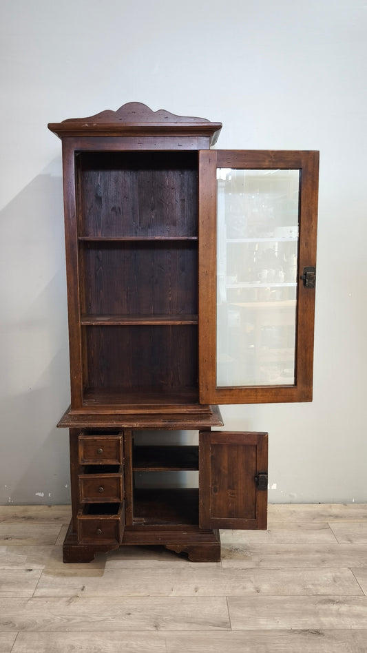 92579 Vetrina in legno arte povera