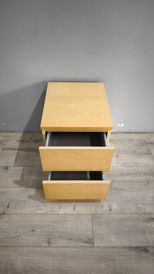 92746 Comodino Ikea con due cassetti chiaro