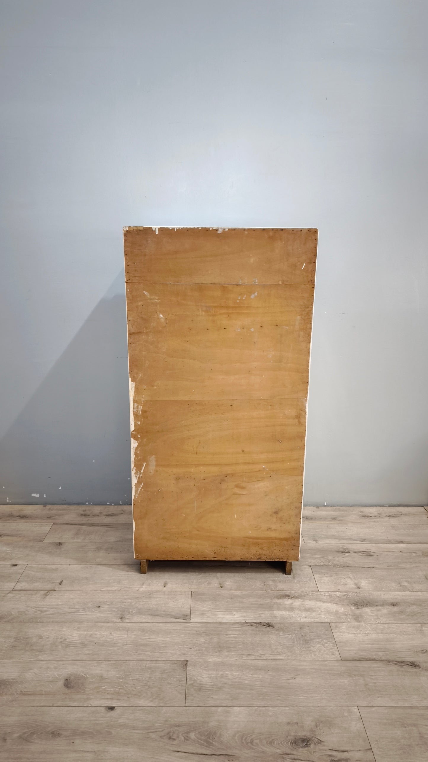 93128 Credenza anni '50 dipinta bianca con uno sportello