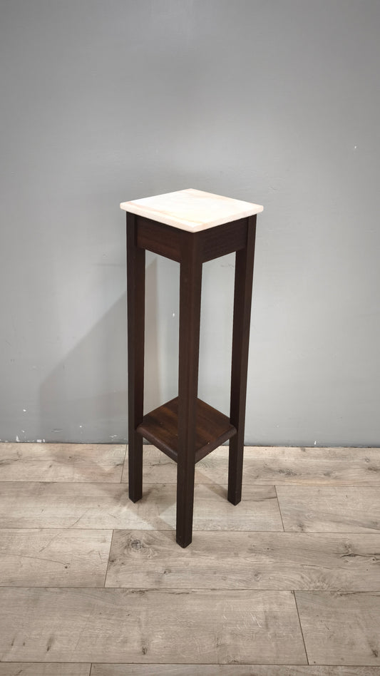 93612 Alzata in legno con piano in marmo