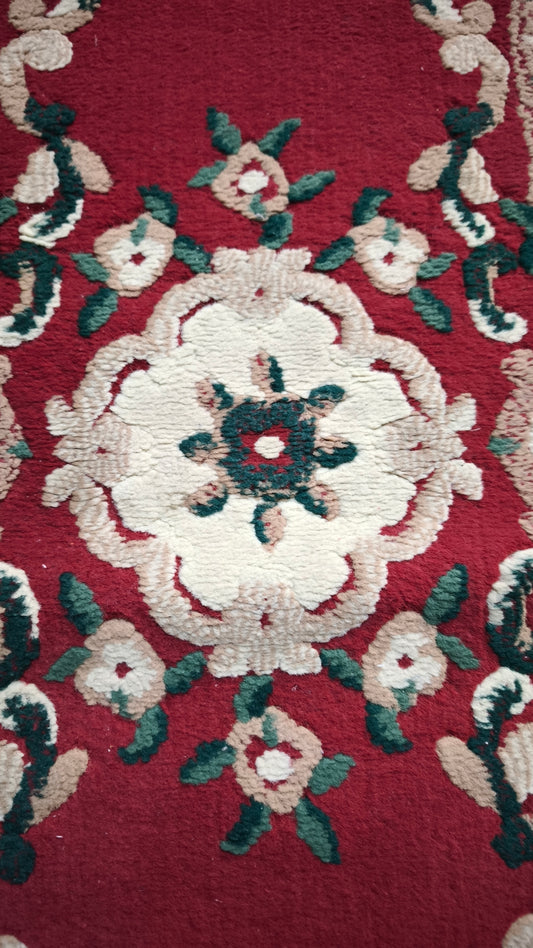 94137 Tappeto scendiletto con decorazione a motivo floreale 58cm x 121cm