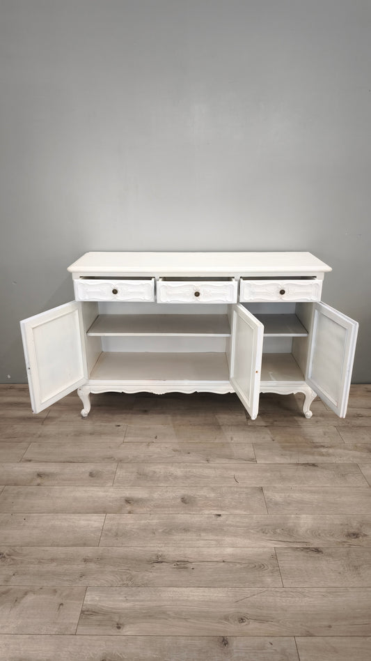94241 Credenza in legno dipinta bianca