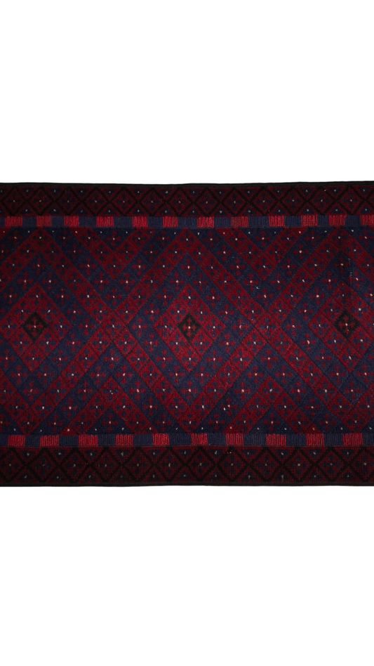 81555 Tappeto guida Afghano vintage