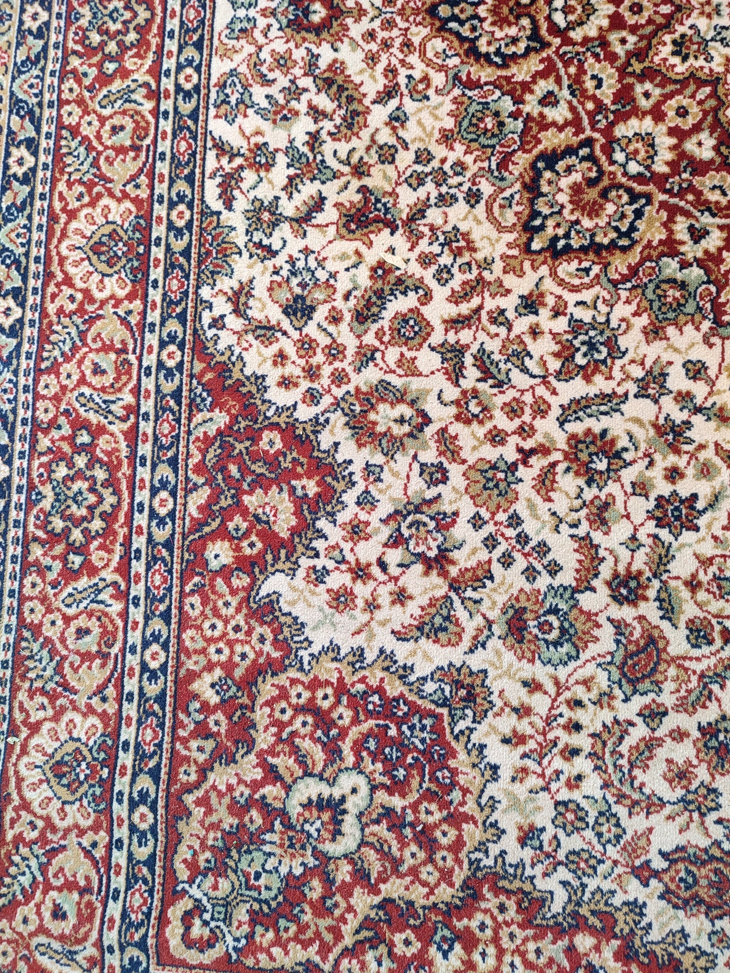 59623 Tappeto in fibra naturale con decorazione a motivo floreale