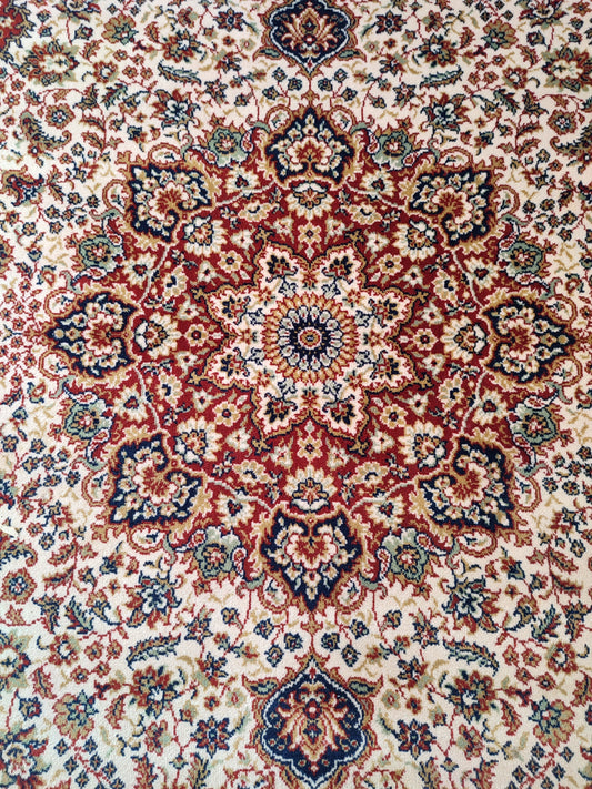 59623 Tappeto in fibra naturale con decorazione a motivo floreale 280cm x 199cm