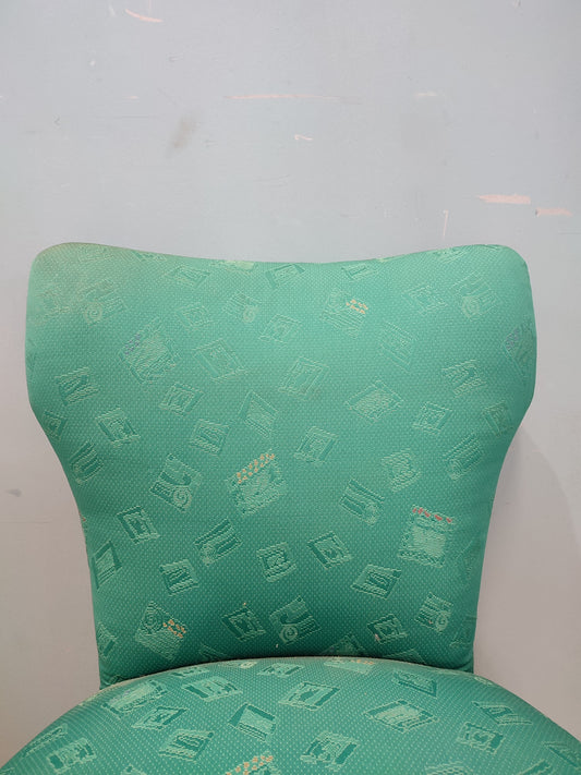 54643 Coppia di poltroncine da camera verdi