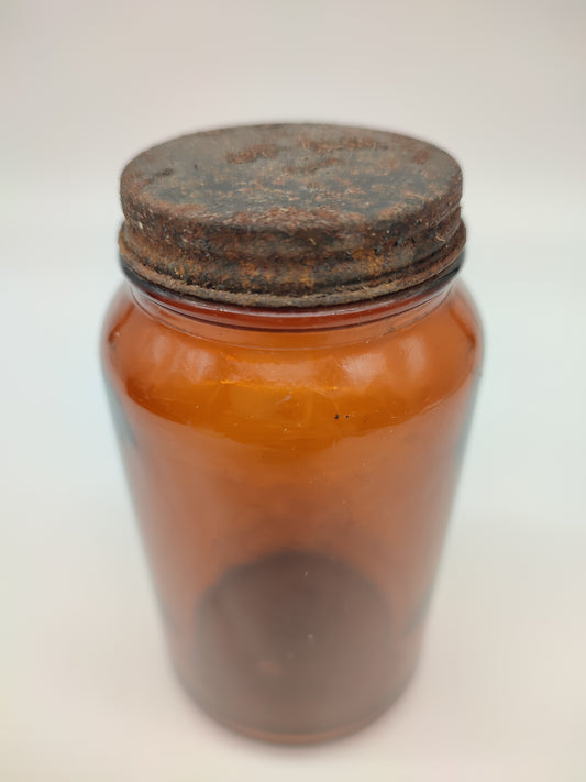 54999 Bottiglia vintage da farmacia in vetro fumé