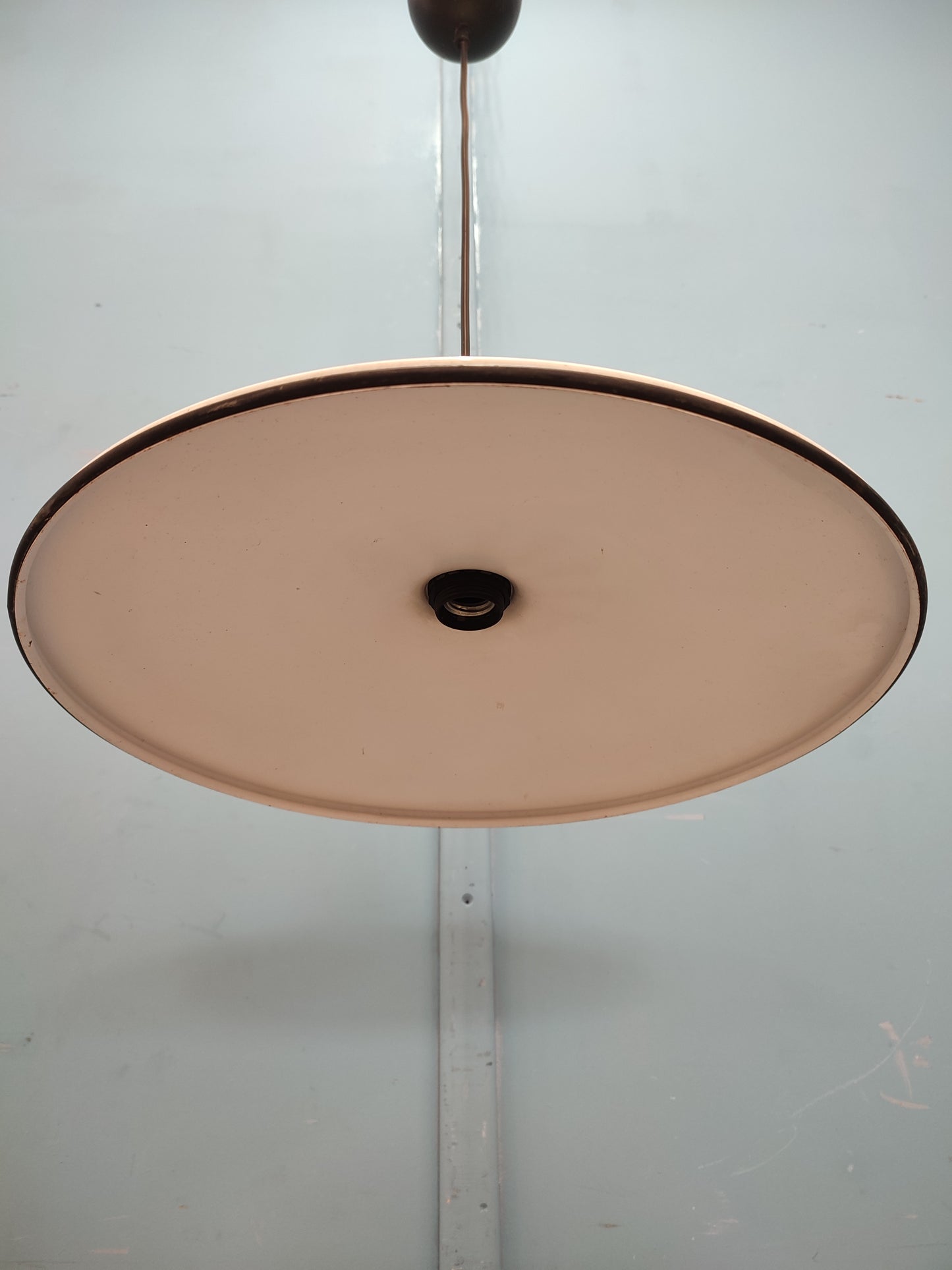 55399 Lampadario in metallo bianco e nero