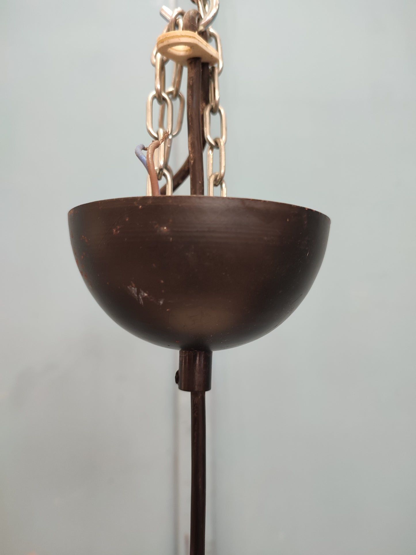 55399 Lampadario in metallo bianco e nero
