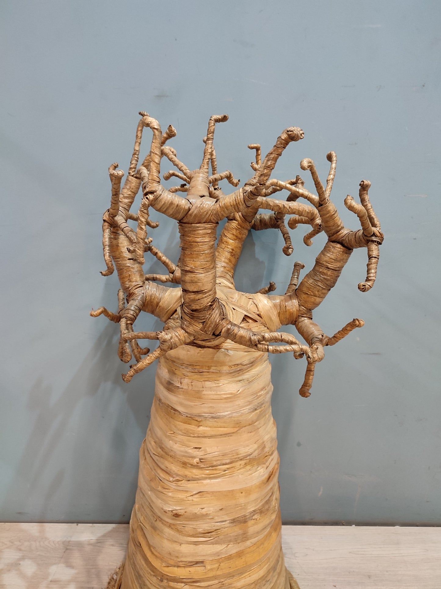 55748 Baobab decorativo in paglia intrecciata