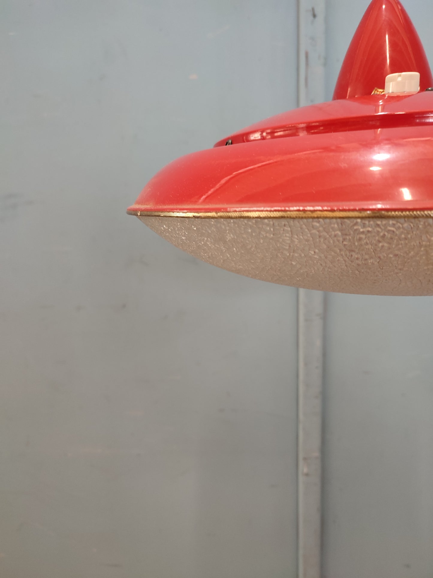 55757 Lampadario vintage rosso