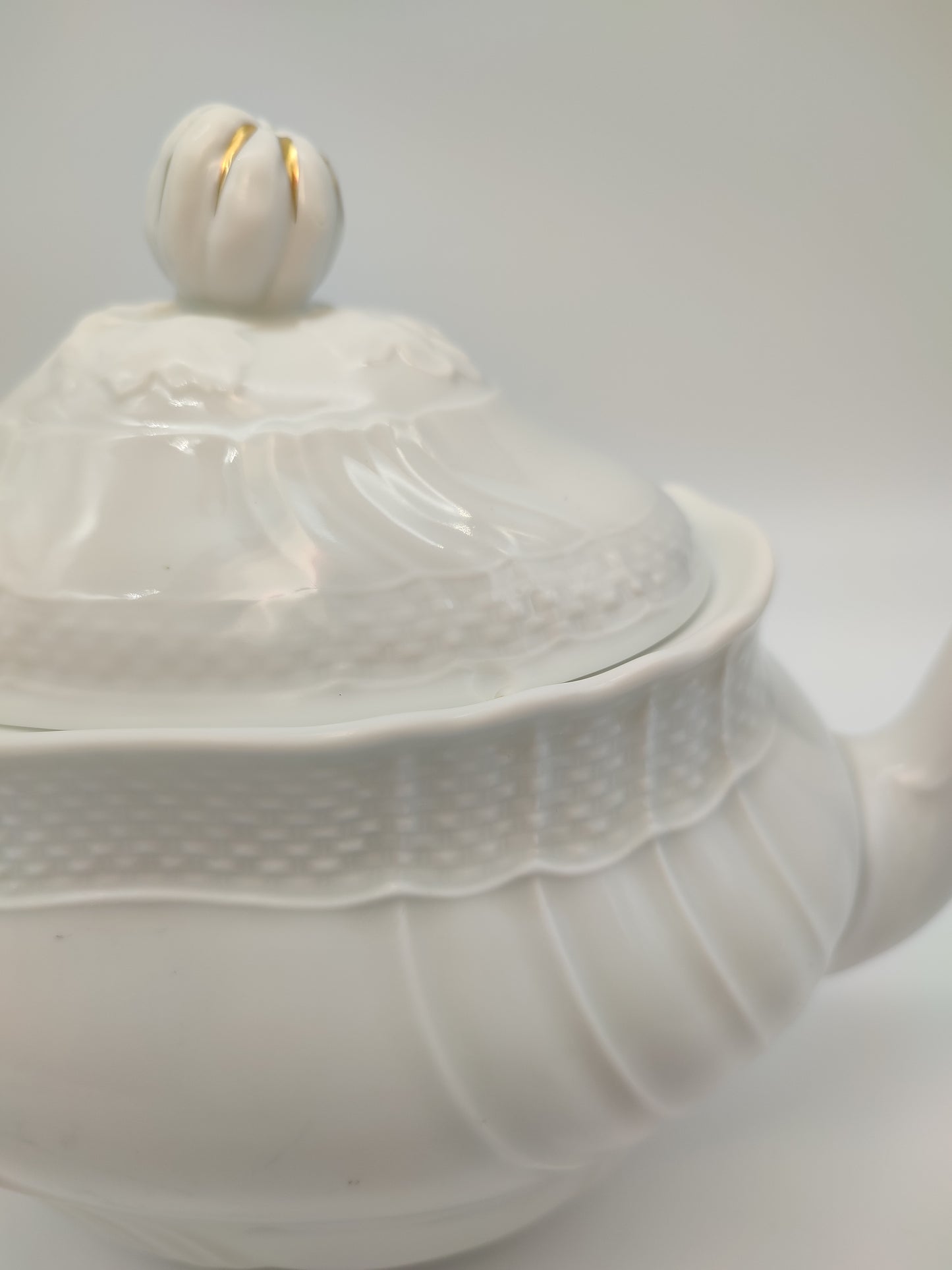 56184 Teiera in ceramica bianca vecchio Ginori