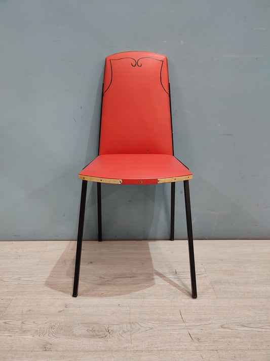 56681 Sedia rossa anni '50